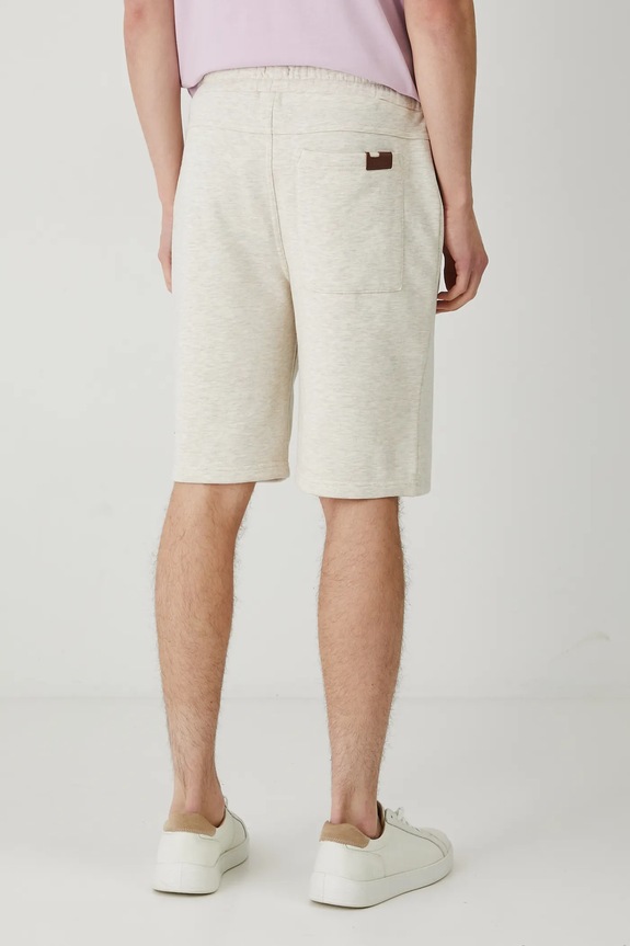Oblečenie Šortky pánske melanžové béžová farba RS25-SZM080 béžová