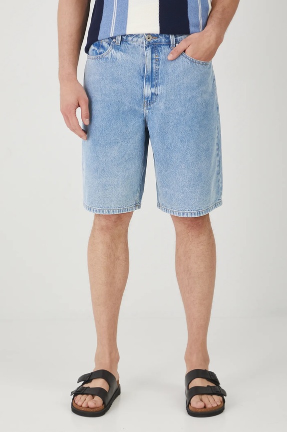 Medicine pantaloncini in cotone denim blu RS25-SZM703