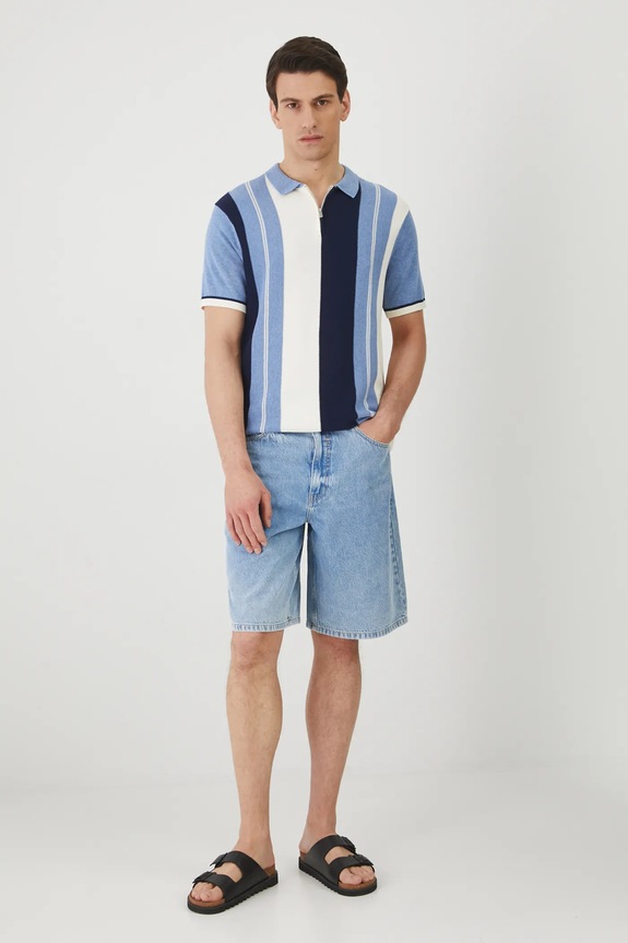 Medicine pantaloncini in cotone RS25-SZM703 blu RS25