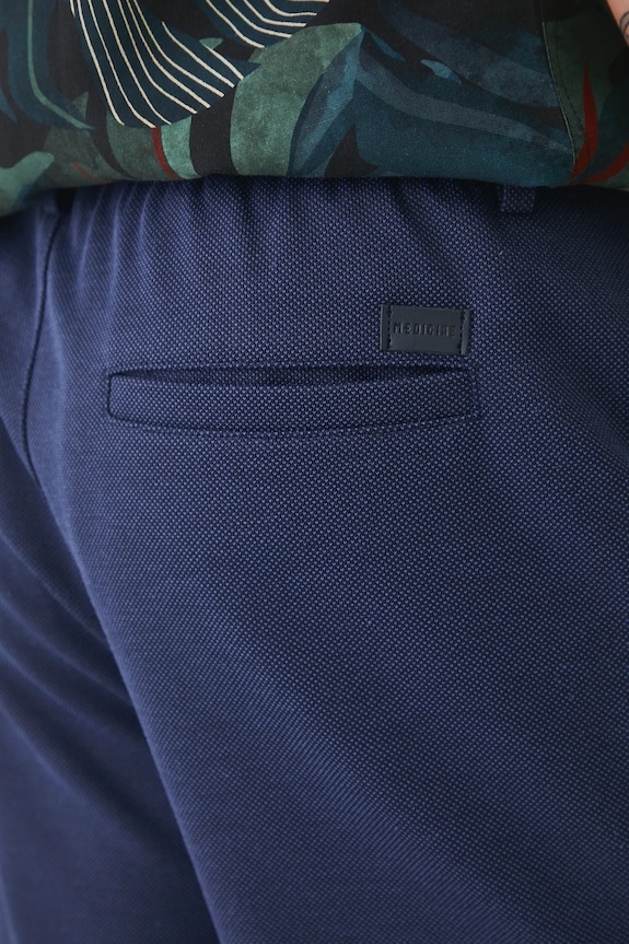 Szorty męskie melanżowe interlock kolor granatowy granatowy RS25-SZM730