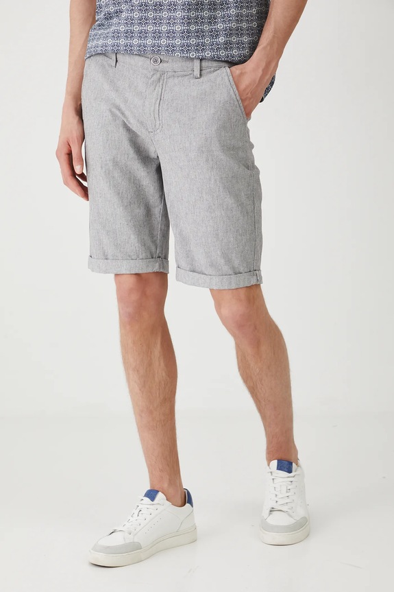 Medicine pantaloncini in lino misto RS25-SZM902 grigio RS25