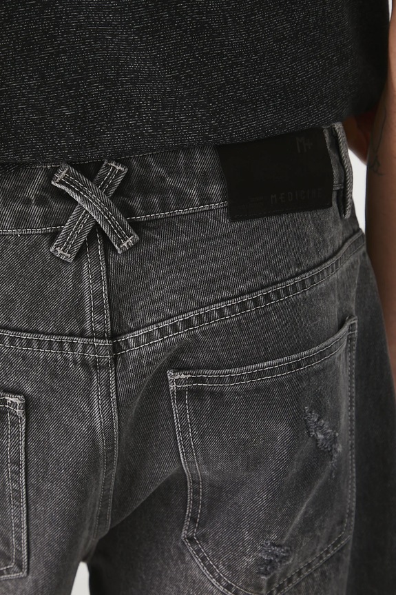 Medicine pantaloncini di jeans in cotone grigio RS25-SZMB01