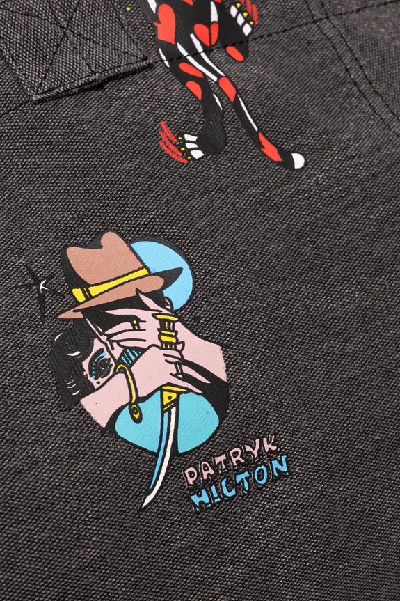 Bavlněná taška se vzorem by Patryk Hilton šedá barva RS25.TCM251 šedá