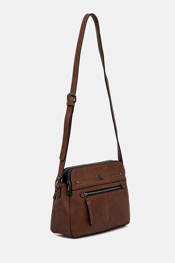 Torebka damska z imitacji skóry kolor brązowy RS25-TOD108 brązowy RS25