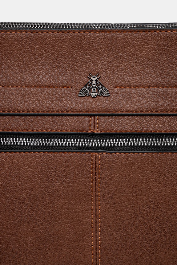 Torebka damska z imitacji skóry kolor brązowy brązowy RS25-TOD108