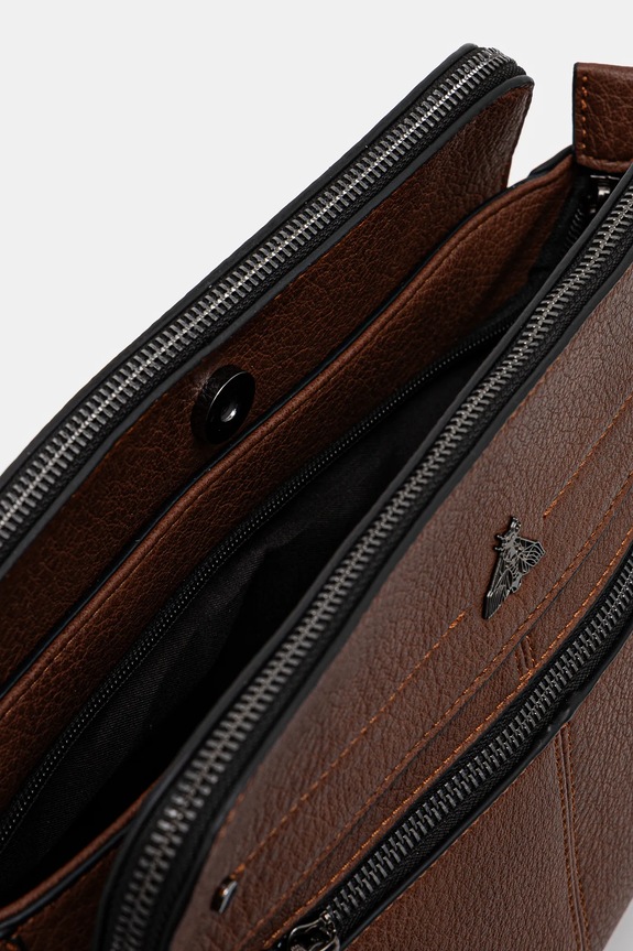 Torebka damska z imitacji skóry kolor brązowy RS25-TOD108 brązowy