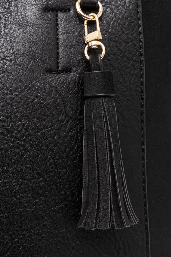 Torebka damska z imitacji skóry kolor czarny czarny RS25.TOD305