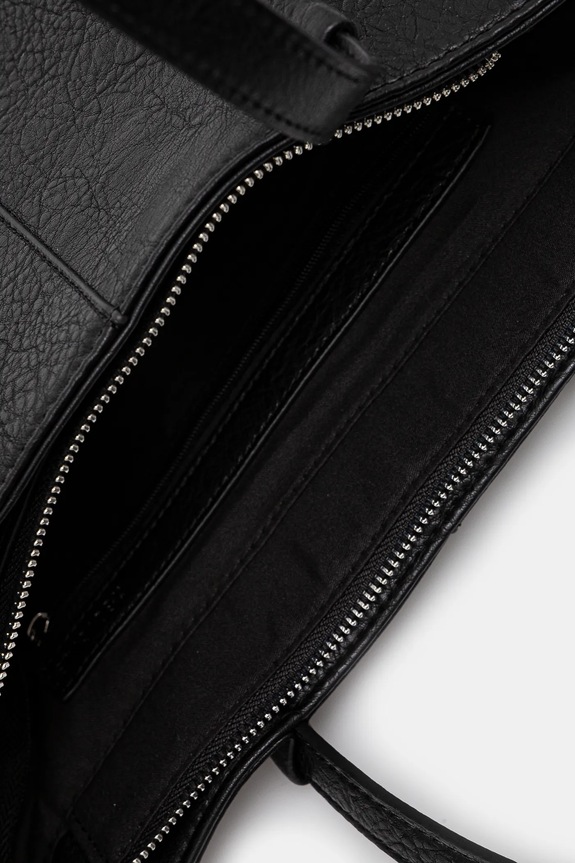 Kabelka dámska z ekologickej kože čierna farba RS25-TOD502