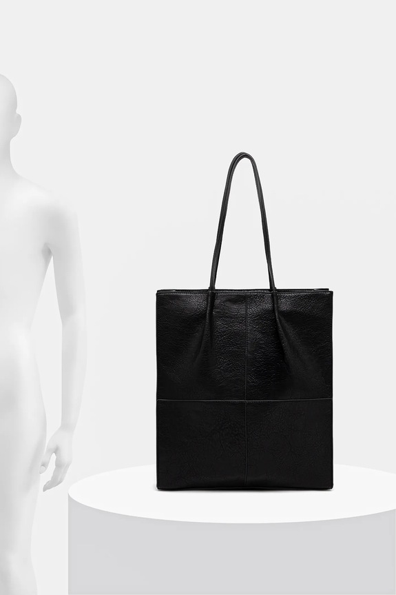 Kabelka dámska z ekologickej kože čierna farba RS25-TOD502