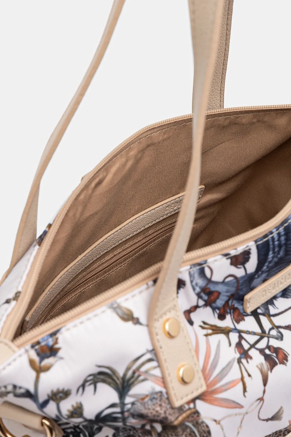 Torebka damska z funkcją plecaka wzorzysta kolor beżowy beżowy RS25.TOD605