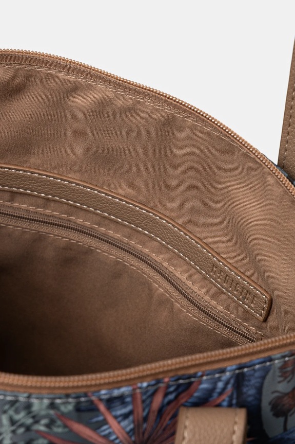 Torebka damska z funkcją plecaka wzorzysta kolor zielony RS25.TOD605 zielony