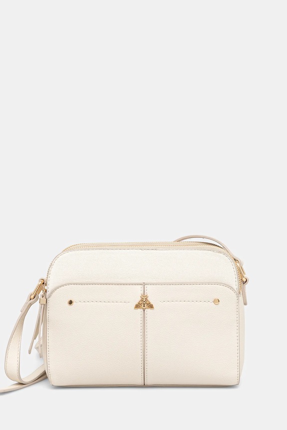 Torebka damska z imitacji skóry kolor biały imitacja skóry licowej biały RS25-TOD701