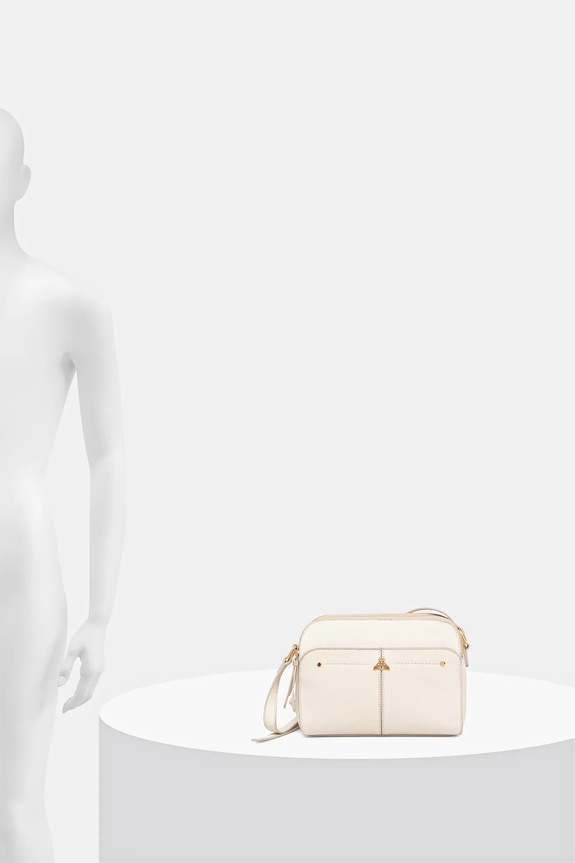 Torebka damska z imitacji skóry kolor biały RS25-TOD701