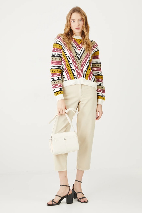 Torebka damska z imitacji skóry kolor biały RS25-TOD701