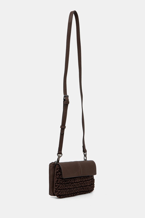 Akcesoria Torebka damska pleciona kolor brązowy RS25-TOD805 brązowy