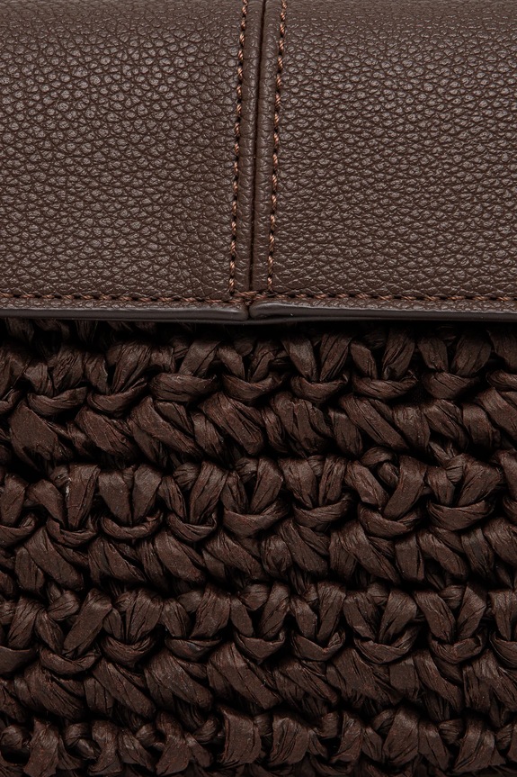 Torebka damska pleciona kolor brązowy RS25-TOD805 brązowy