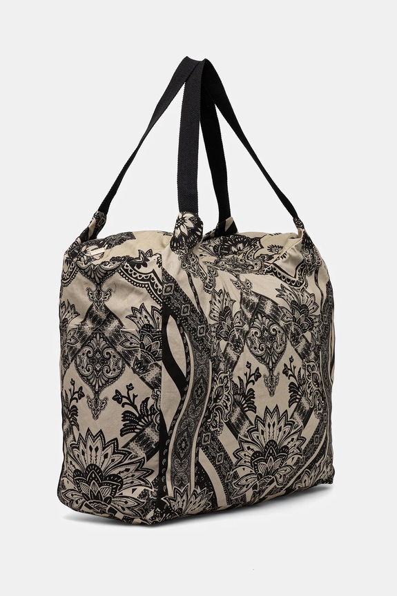 Bavlnená taška dámska vzorovaná béžová farba RS25.TODB06 béžová RS25