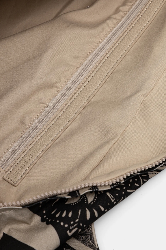 Bavlnená taška dámska vzorovaná béžová farba RS25.TODB06 béžová