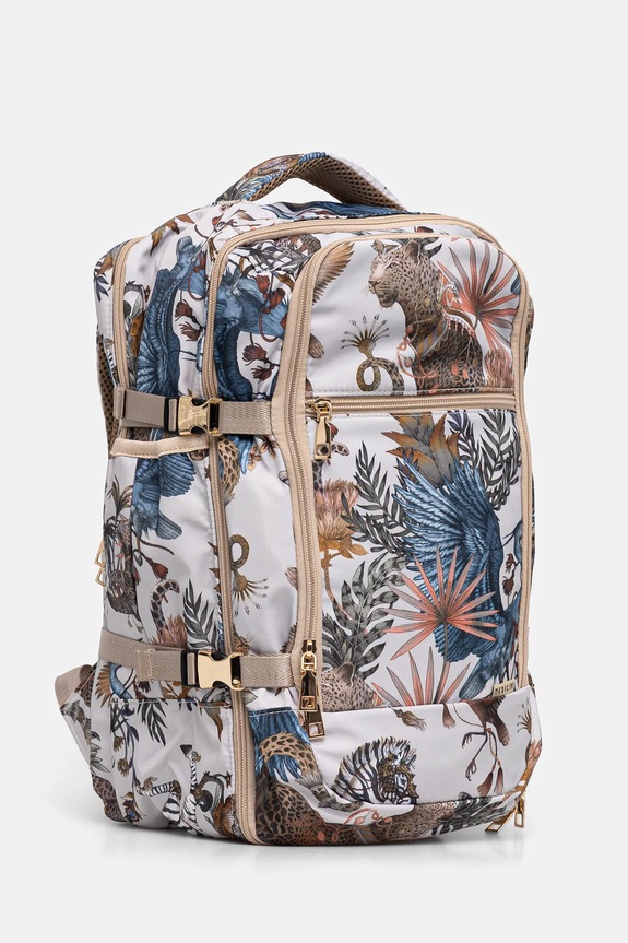 Plecak podróżny kabinowy wzorzysty kolor beżowy RS25.TPD609 beżowy RS25