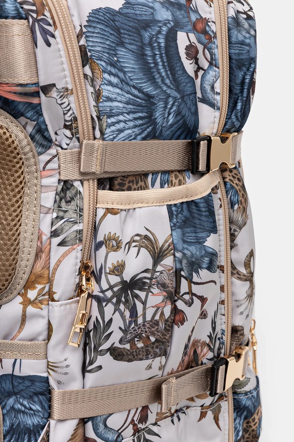 Plecak podróżny kabinowy wzorzysty kolor beżowy beżowy RS25.TPD609