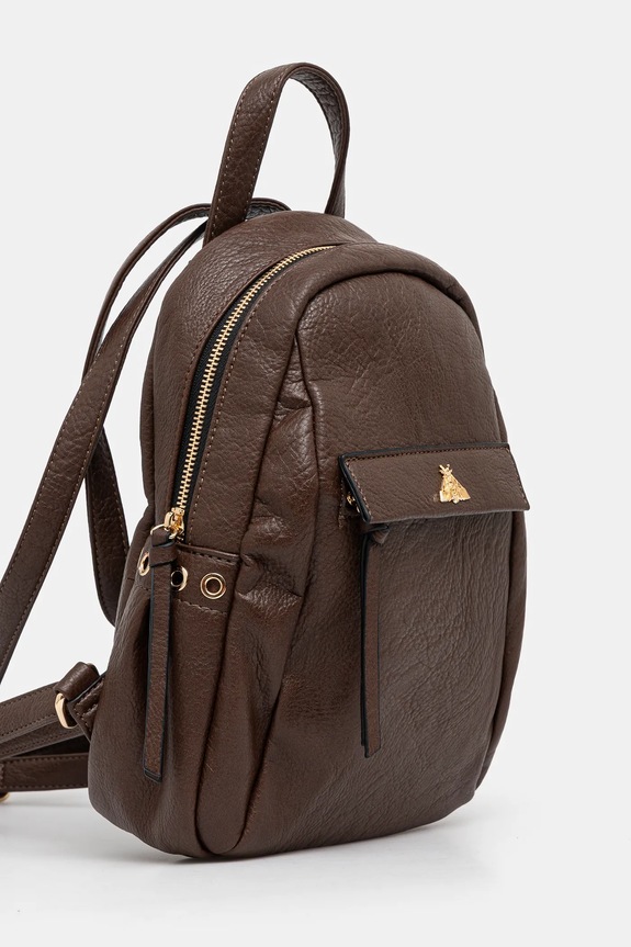 Plecak damski z imitacji skóry kolor brązowy RS25-TPD706 brązowy RS25