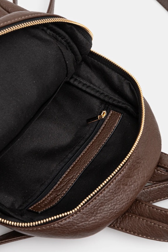 Plecak damski z imitacji skóry kolor brązowy RS25-TPD706 brązowy