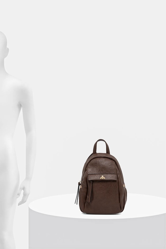 Plecak damski z imitacji skóry kolor brązowy RS25-TPD706