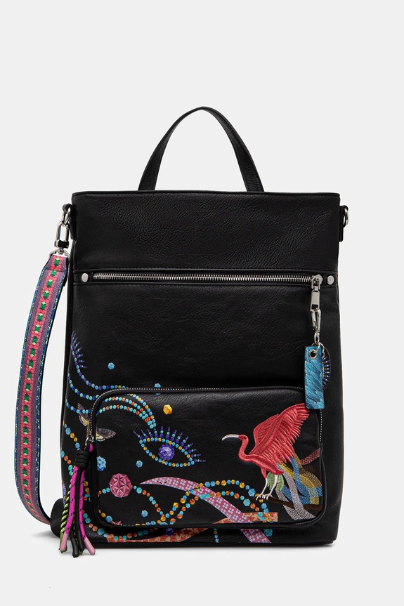 Plecak damski z kolekcji El Gato Chimney x Medicine kolor czarny RS25-TPD850 czarny RS25