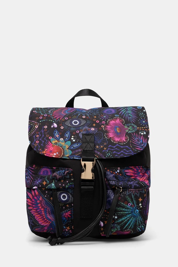 Plecak travel wzorzysty kolor czarny syntetyczny czarny RS25-TPDA09