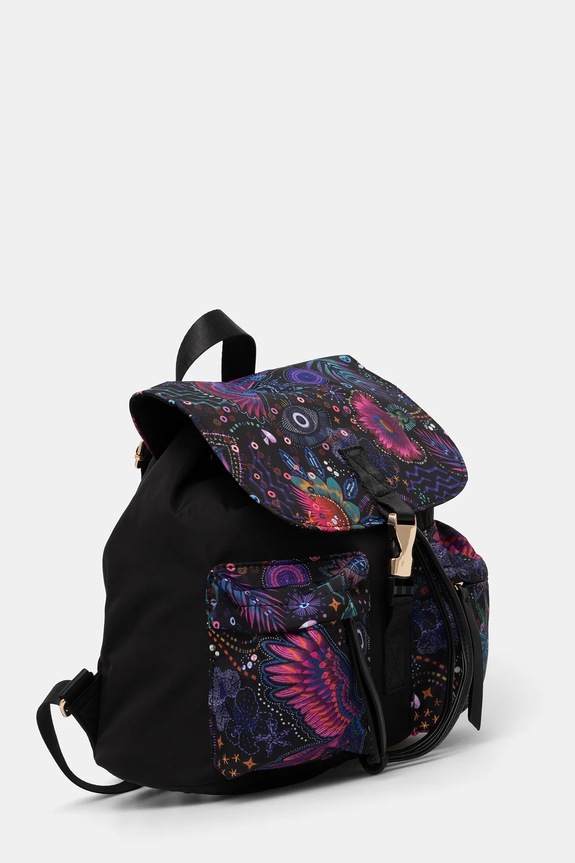 Plecak travel wzorzysty kolor czarny RS25-TPDA09 czarny RS25