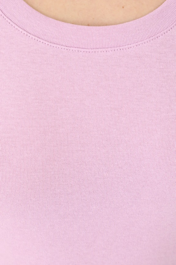 T-shirt bawełniany damski gładki kolor fioletowy RS25-TSD051 fioletowy