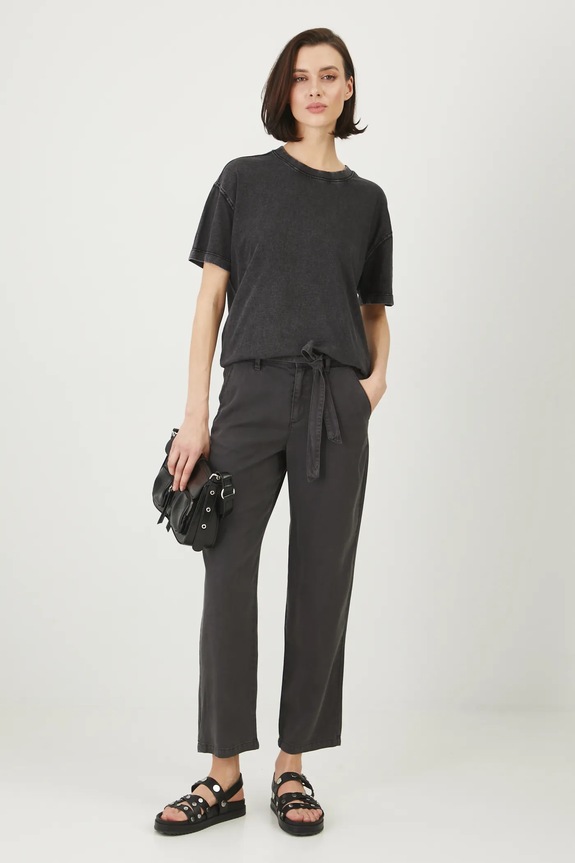 Bavlněné tričko se sepraným efektem šedá barva RS25-TSD060 šedá RS25