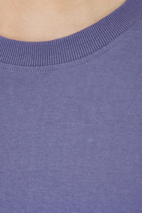 Bavlněné tričko dámské bez vzoru modrá barva modrá RS25-TSD062