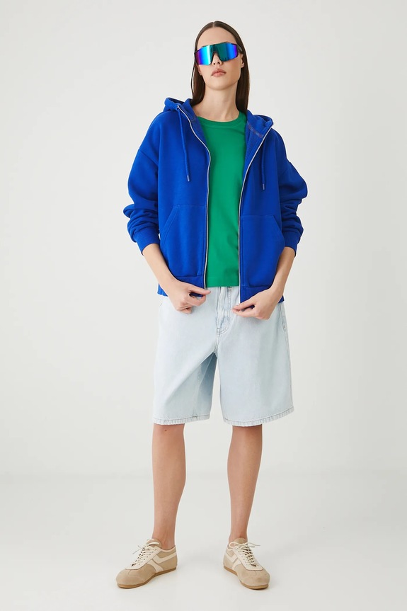 Oblečení Bavlněné tričko dámské s elastanem, bez vzoru zelená barva RS25-TSD094 zelená