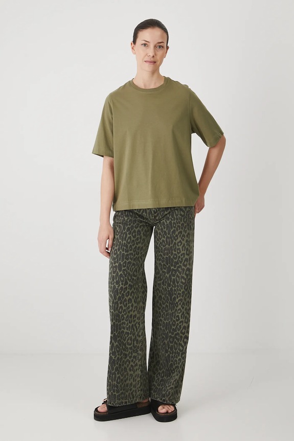 Bavlněné tričko dámské s elastanem, bez vzoru zelená barva RS25-TSD094 zelená RS25