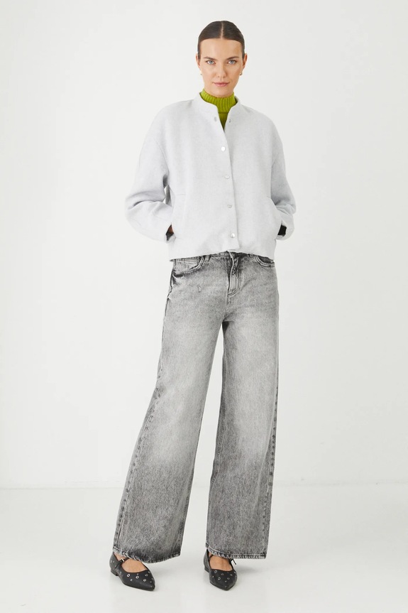 T-shirt damski prążkowany z wiskozą kolor zielony RS25.TSD200 zielony RS25