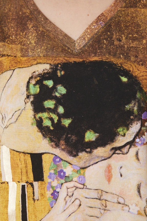 T-shirt bawełniany damski z kolekcji Eviva L'arte kolor czarny RS25-TSD262