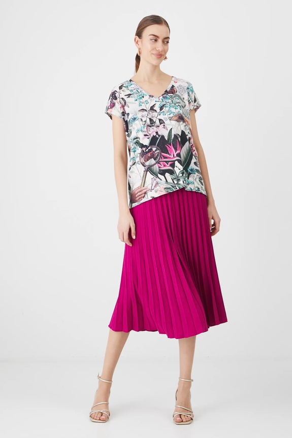 Oblečenie Bavlnené tričko dámske s elastanom by BEART. Ewa Balcerzak, Graphics Series viac farieb RS25-TSD450 viacfarebná