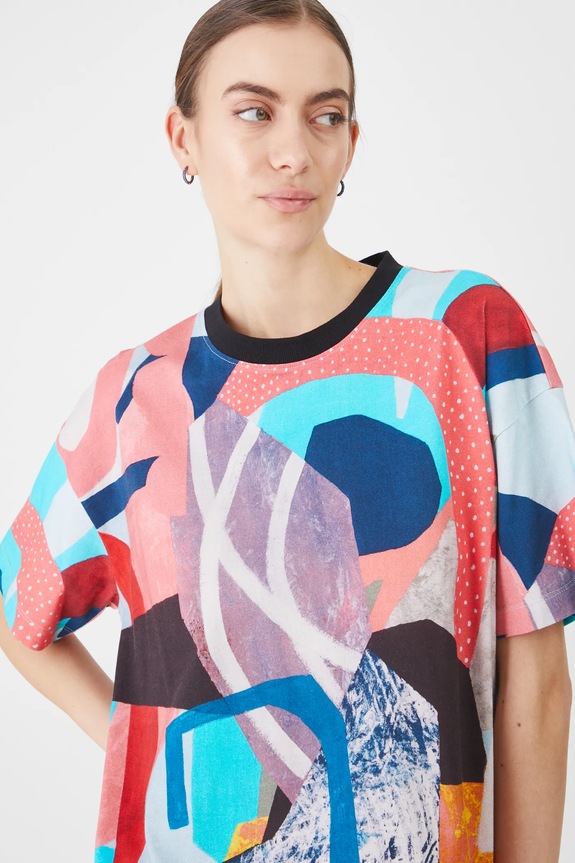 Bavlněné tričko dámské by Mila Raczkowska, Graphics Series více barev RS25.TSD451 vícebarevná RS25