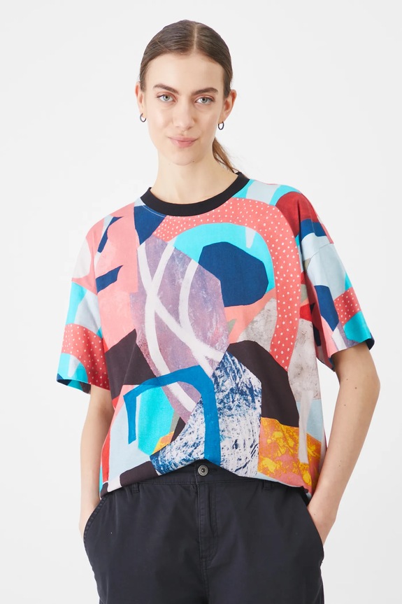 Bavlněné tričko dámské by Mila Raczkowska, Graphics Series více barev RS25.TSD451 vícebarevná