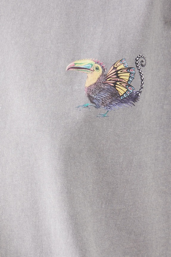 T-shirt bawełniany damski by Alicja Kocurek, Grafika Polska kolor szary RS25.TSD452 szary