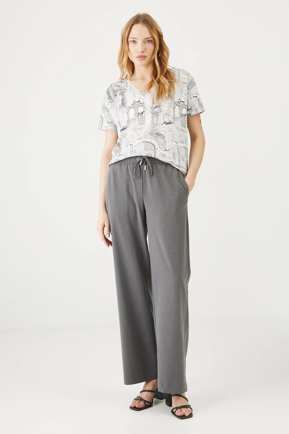 Odzież T-shirt bawełniany damski by Małgorzata Kaczmarska, Grafika Polska kolor biały RS25-TSD456 biały