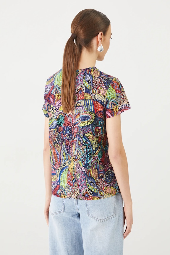 T-shirt bawełniany damski by Natália Junasová, Grafika Polska kolor multicolor multicolor RS25-TSD465