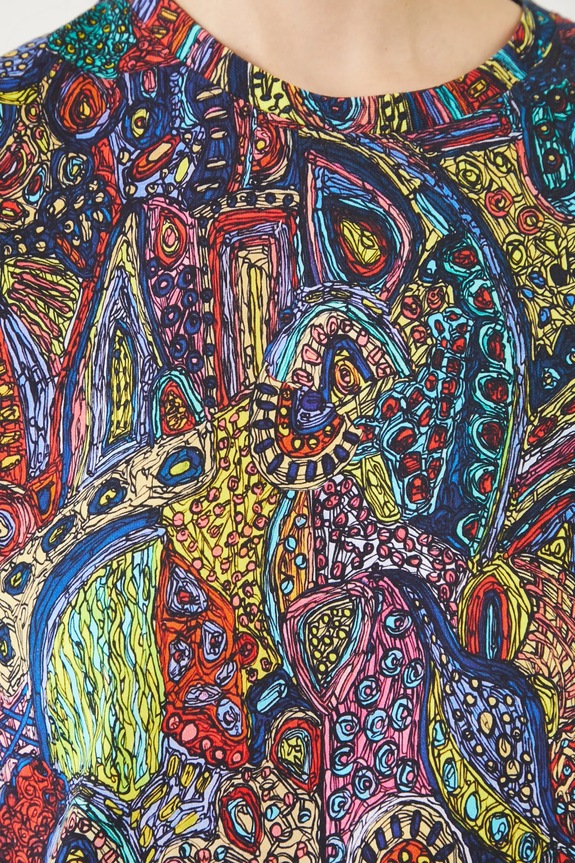 T-shirt bawełniany damski by Natália Junasová, Grafika Polska kolor multicolor RS25-TSD465