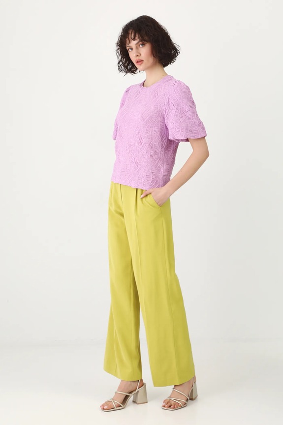 T-shirt damski z fakturą kolor fioletowy RS25-TSD501 fioletowy RS25