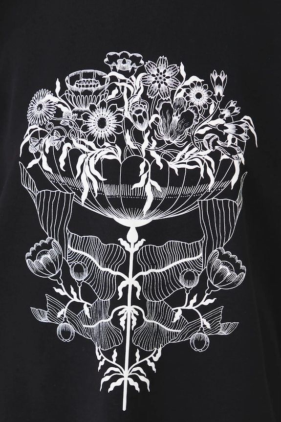 T-shirt bawełniany damski z nadrukiem interlock kolor czarny RS25-TSD603 czarny