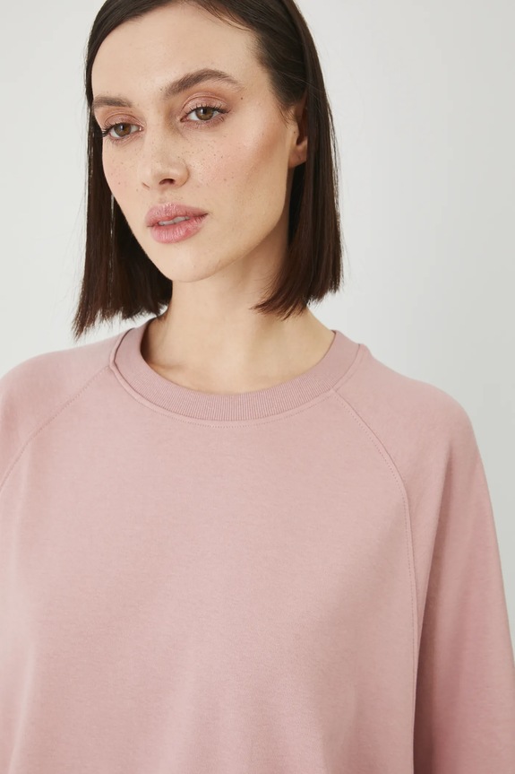 Bavlněné tričko dámské bez vzoru interlock růžová barva RS25.TSD613