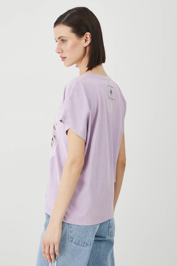 Medicine t-shirt bawełniany fioletowy RS25-TSD653