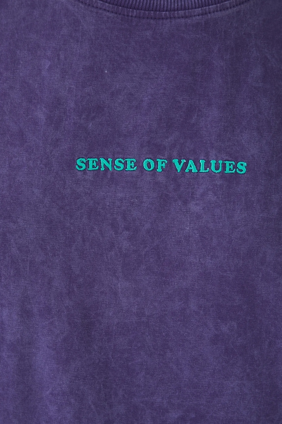 Bavlněné tričko by Barbora Idesová, Sense of Values fialová barva RS25-TSD657