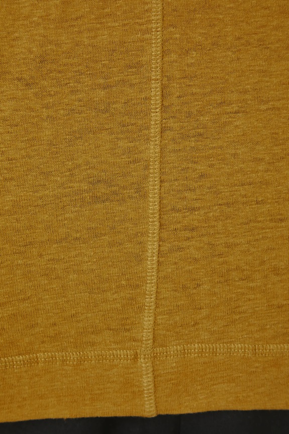 T-shirt lniany damski gładki kolor żółty RS25-TSD803 żółty